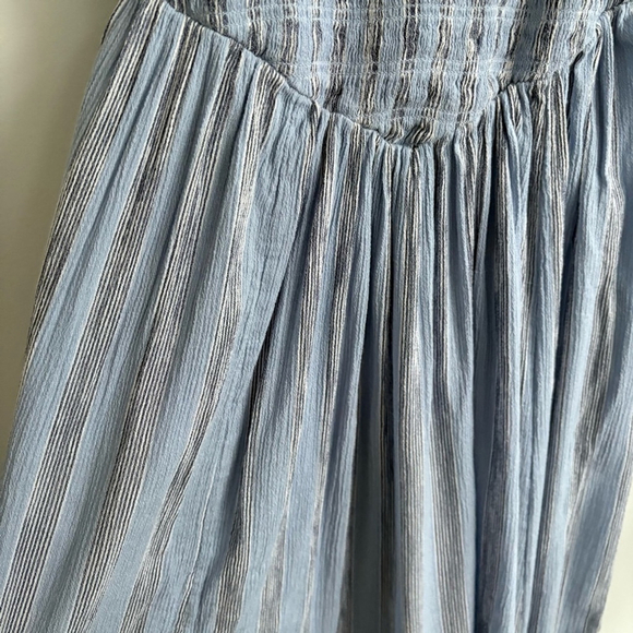aerie At the Barre Unlined Blue & White Striped Midi Dress Sz XS - Picture 8 of 11